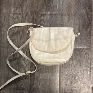 Elegant Cream leather Crossbody purse